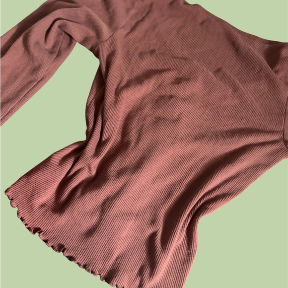 American Eagle Outfitters Women's Terracotta Button-Up Blouse vintage y2k - Picture 2 of 7